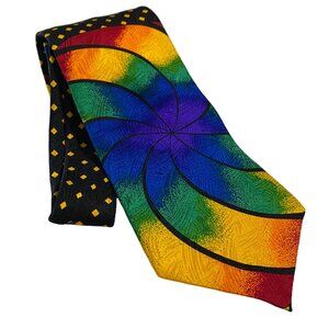 Rush Limbaugh No Boundaries Collection Mens Necktie Rainbow Color Wheel